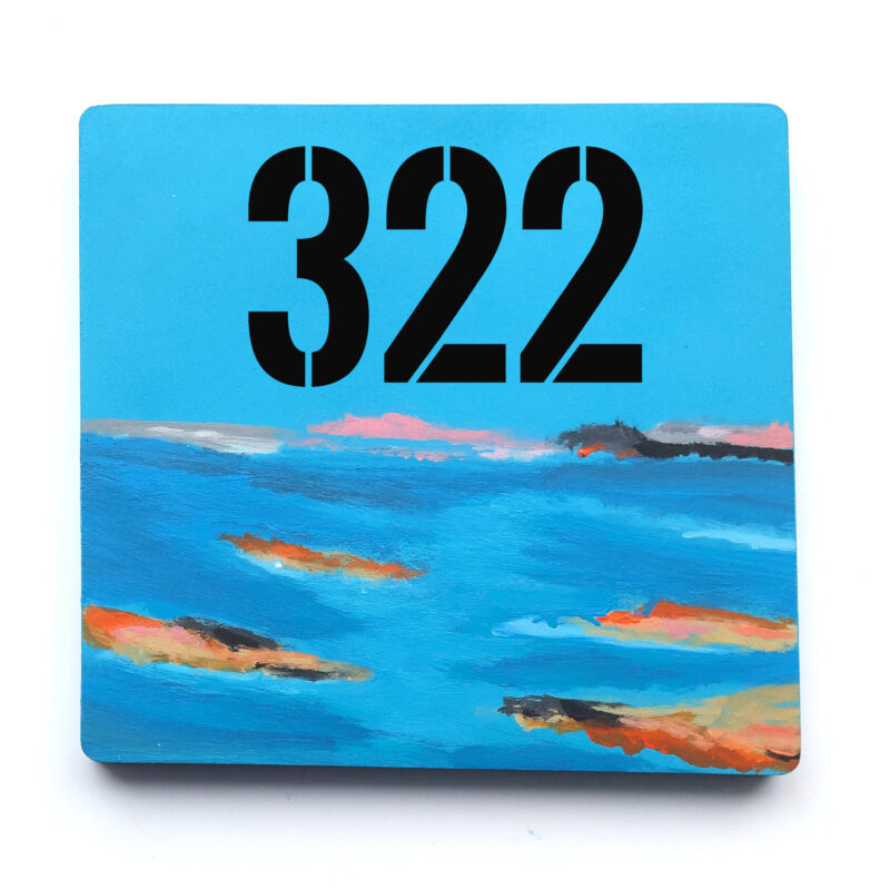 plaque de maison décorative personnalisable avec votre numéro, décor marin moderne